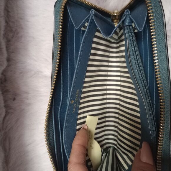 Kate Spade blue continental checkbook wallet - Picture 10 of 14